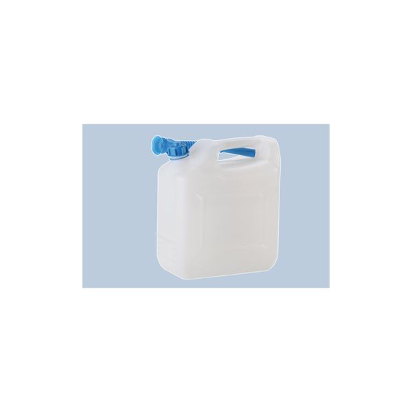Hünersdorff Wasserkanister ECO 12 L Mit Rohr, HD-PE Natur, Mit Blauem ZubehöR (817400)-image