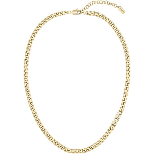 Edelstahlkette Boss "Kassy FOR Her", Gold (Gelbgoldfarben), Halsketten, Damen, Edelstahl, L: 47 B: 5Mm, Edelstahlkette, B:5Mm-image