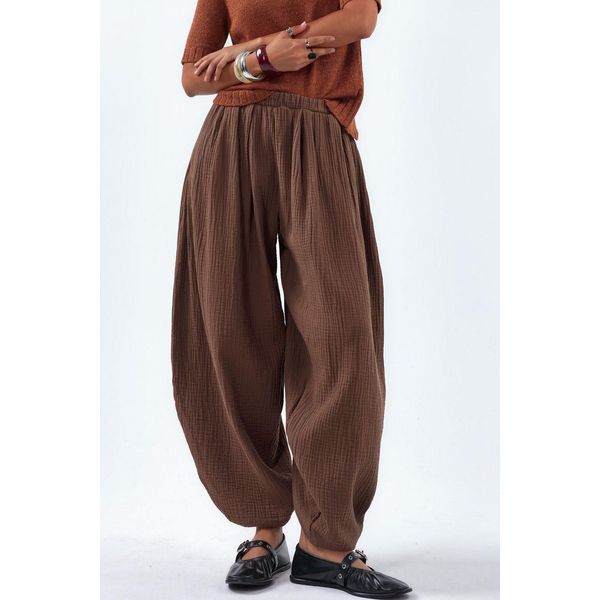 Hosen Mit Weitem Bein Und Elastischem Bund-image