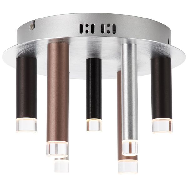 Brilliant Deckenleuchte "Cembalo", Braun (Braun, Kaffee), 7, Ø 30Cm H: 21,5Cm, 1 Stk., Leuchten, Led Deckenlampe 7Flg Braun/Kaffee, Deckenleuchte-image