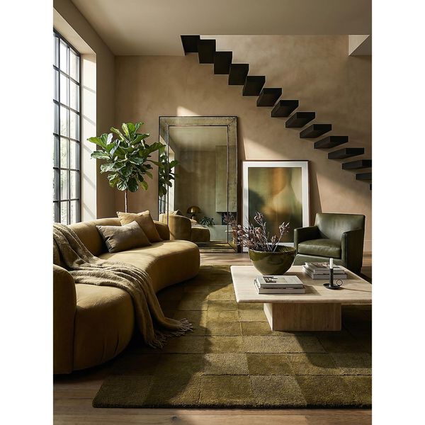 Wollteppich Kariert GrüN 120 X 170 Cm - Deben Kadima Design-image