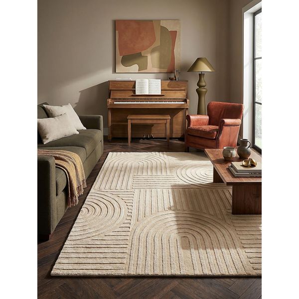 Wollteppich Geometrisch Natur 160 X 230 Cm - Leven Kadima Design-image
