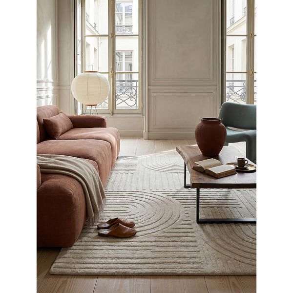 Wollteppich Geometrisch Elfenbein 160 X 230 Cm - Leven Kadima Design-image