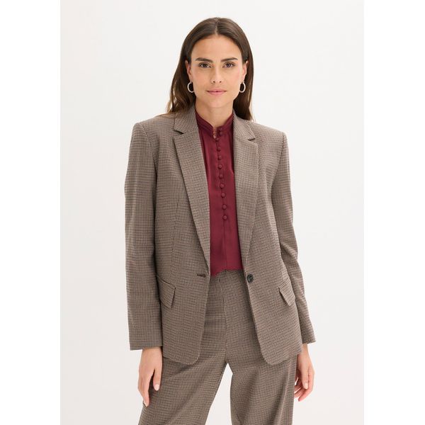 bonprix Karierter Blazer, Braun, Gr.44, Eleganter Karierter Blazer-image