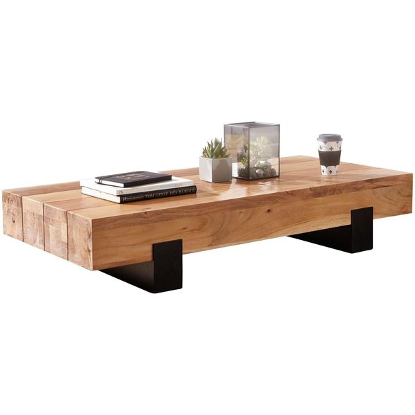 Wohnling WL5.602 Couchtisch Akazie 130 Cm X 25 Cm X 59 Cm-image