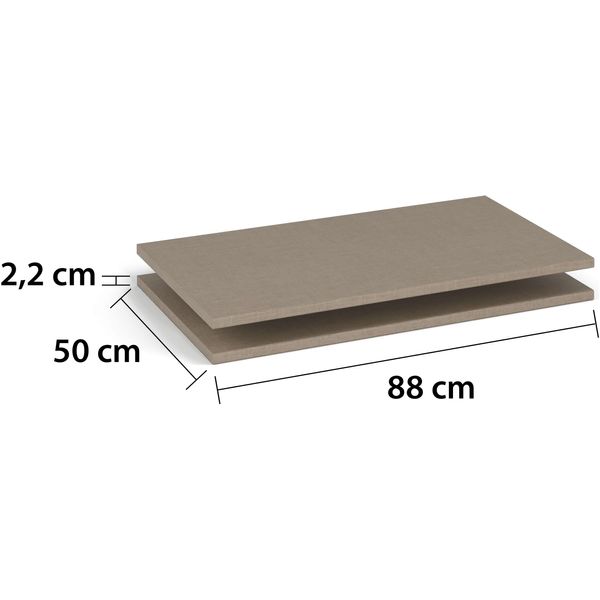 Einlegeboden Rauch "ZubehöR FüR Rauch-SchwebetüRenschräNke Orange", Beige (Leinenoptik Hell), B:88Cm H:2,2Cm T:50Cm, Holzwerkstoff, EinlegeböDen, Einlegeboden, 2Er-Set Breite 88 Cm, Tiefe 50 Cm-image