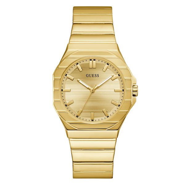 Quarzuhr Guess "Jaq", Gold (Goldfarben), Armbanduhren, Herren, Quarzuhr, Armbanduhr, Herrenuhr, Edelstahlarmband, Analog-image