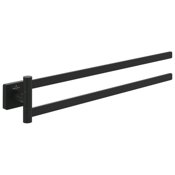 Villeroy & Boch Handtuchhalter Zweiarmig Elements - Striking 50X432X82Mm Matt Black TVA152025000K5-image