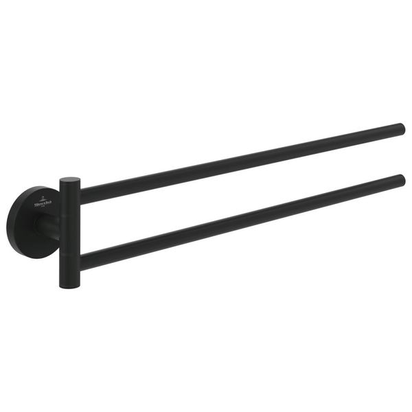 Villeroy & Boch Handtuchhalter Zweiarmig Elements - Tender 53X427X80Mm Matt Black TVA151038000K5-image