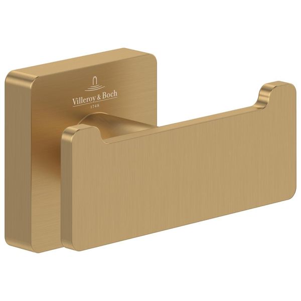 Villeroy & Boch Doppel-Handtuchhaken Elements - Striking 80X44X45Mm Brushed Gold TVA15201200076-image