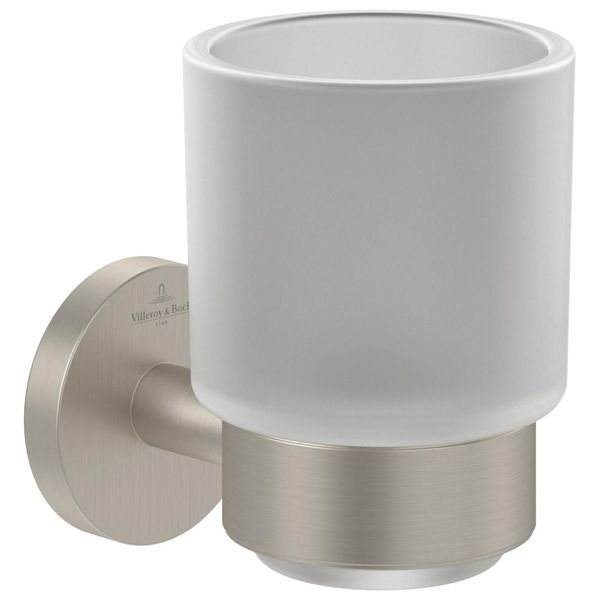 Villeroy & Boch Glashalter Elements - Tender 74X100X96Mm Brushed Nickel Matt TVA15101800064-image