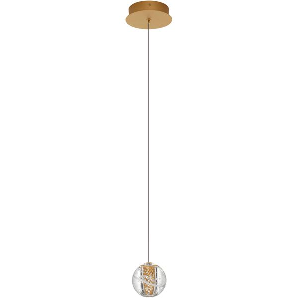 Nova Luce Pendelleuchte "Licio", Gold, 1, Ø 12Cm H: 150Cm, 1 Stk., Leuchten, Pendelleuchte-image
