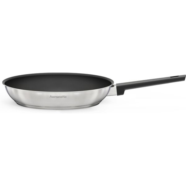 Bratpfanne Hanseatic "Smart", Silberfarben, Schwarz, B:29,7Cm H:5Cm L:48,1Cm Ø:28Cm, Pfannen, Bratpfanne, Pfanne Mit Antihaftbeschichtung, FüR Alle Herdarten, Inkl. Induktion-image