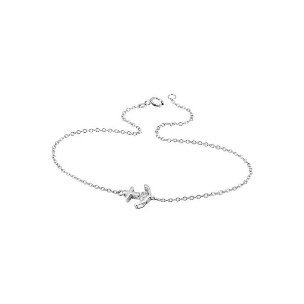 Armband Firetti "Schmuck Geschenk Silber 925 Armschmuck Armkette Anker", Silber (Silberfarben, Kristallweiß, Kristallweiß), ArmbäNder, Damen, 18Cm, Silber 925 (Sterlingsilber), Armband, Mit Zirkonia (Synth.)-image