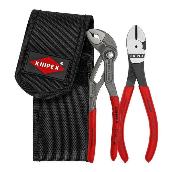 Knipex 00 20 72 V02 Mini-Zangenset In WerkzeuggüRteltasche 1 X 87 01 150, 1 X 74 01 160 160 Mm)-image