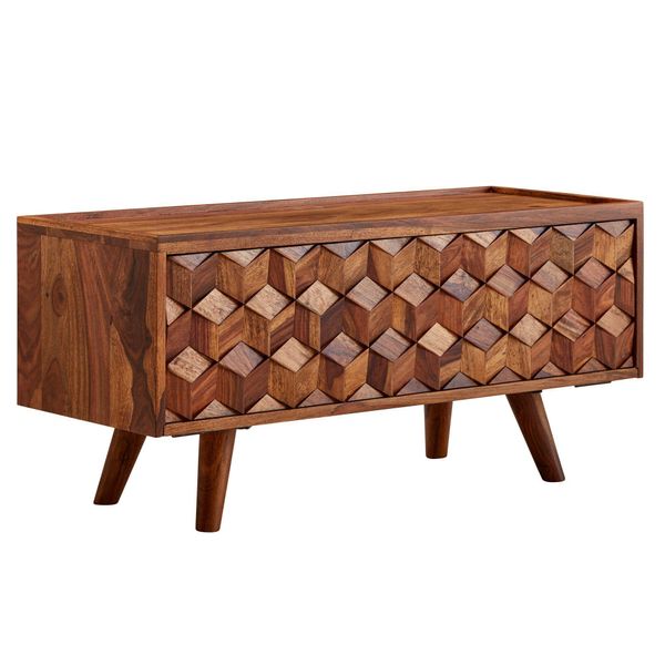 Lowboard Massivholz Landhausstil Modell Oasis FüR Fernseher Bis 50 Zoll Mit Kabeldurchlass-image