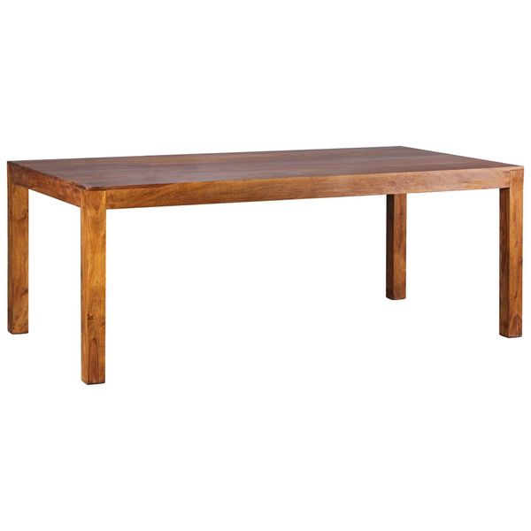 Esstisch Massivholz Akazie Rechteckig Handgefertigt Nako, Braun 200X100X76 Cm-image