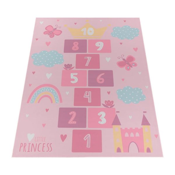 Kinderteppich Waschbar, Mit Prinzessinnen-Motiv, Rosa, 160 X 220 Cm-image