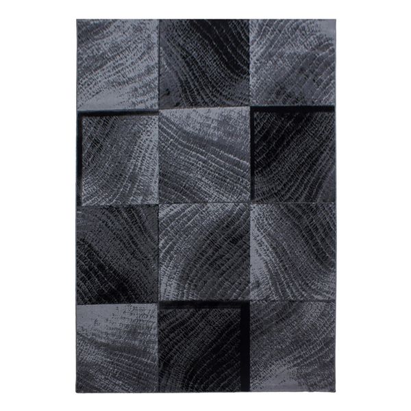Teppich Kurzflor Inn In Schwarz, Kariert, 280 X 370 Cm-image