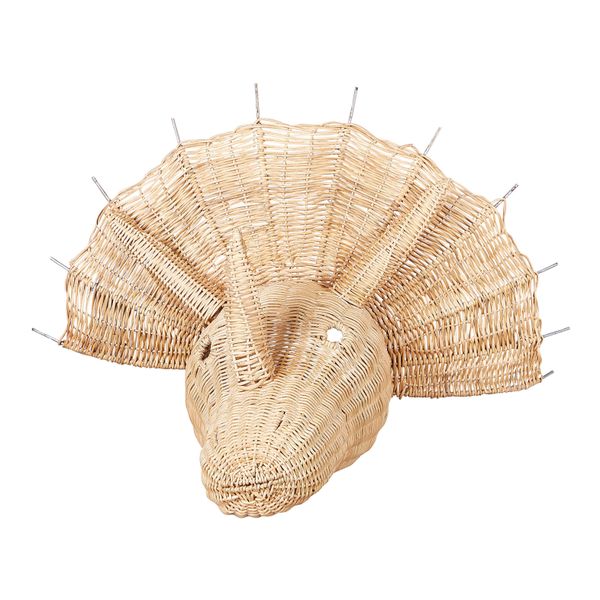 Wanddekoration Rattan Heller Holzfarbton Bioko-image