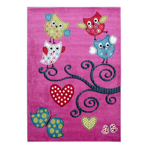 Spielteppich Tasna In Violett, Mit Eulen-Motiv, 160 X 230 Cm-image