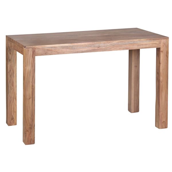Esstisch Massivholz Akazie Rechteckig Handgefertigt Nako, Beige 120X60X76 Cm-image