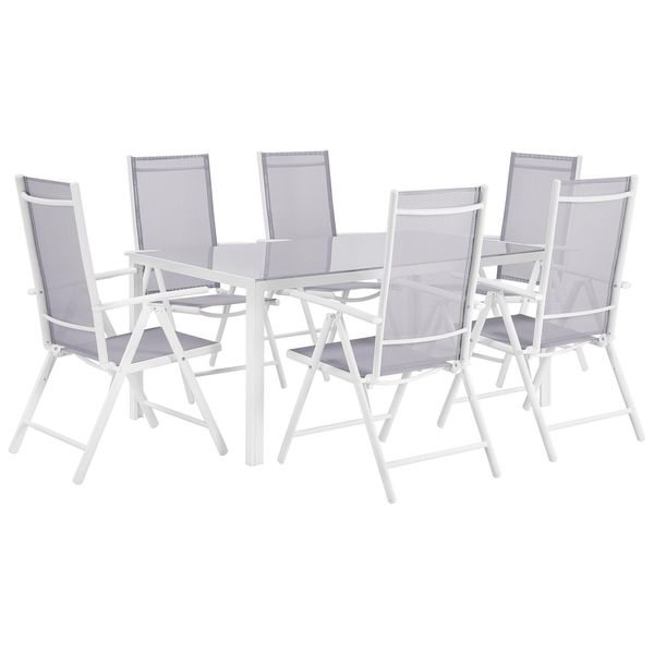 GartenmÖBel Set 6-Sitzer Aluminium Grau Catania-image