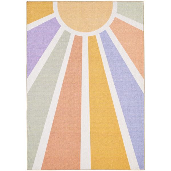 Spielteppich Traun In Bunt, Mit Sonnenstrahlen-Motiv, 160 X 230 Cm-image