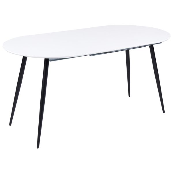 Esstisch Weiß/Schwarz 120/160/80 Cm Ausziehbar Staverton-image