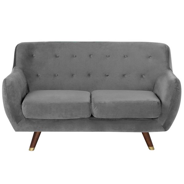 2-SITZER-SOFA Samtstoff Grau Bodo-image