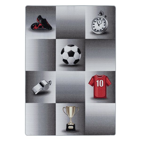 Kinderteppich Traun, Mit FußBall-Motiv, Grau, 160 X 230 Cm-image
