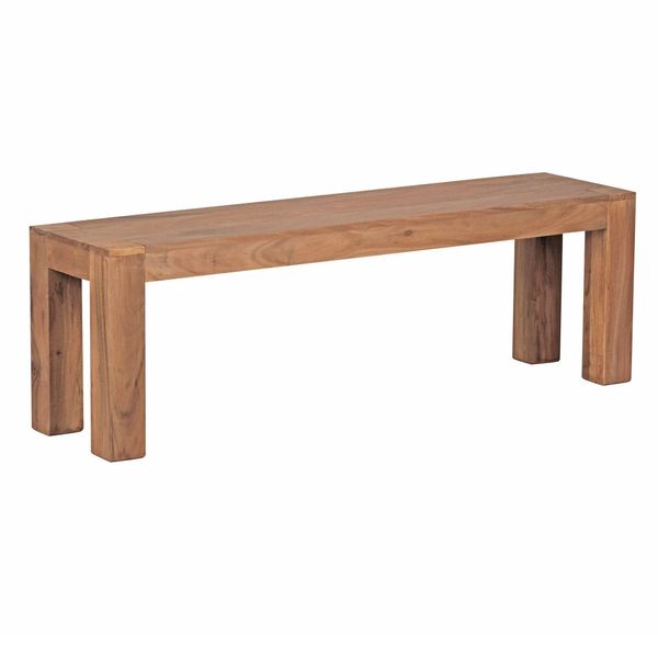 Sitzbank Massivholz Landhausstil Handgefertigt, Beige 140X35X45 Cm-image
