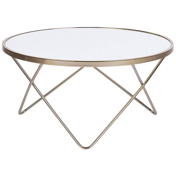 Couchtisch Weiß/Gold 80 Cm Meridian Meridian-image