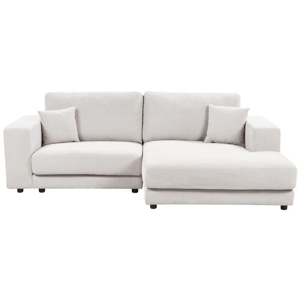 3-SITZER-ECKSOFA Cremeweiß Rechtsseitig Lofoten-image
