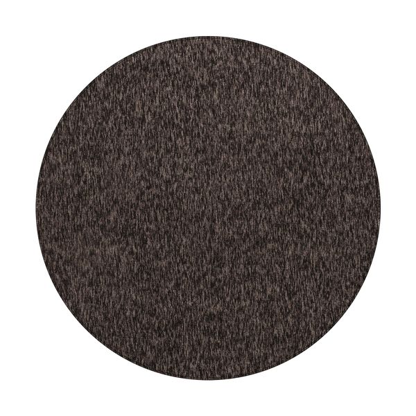 Teppich Kurzflor Ammer In Braun, Einfarbig, Ø 200 Cm-image