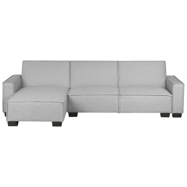 Ecksofa Polsterbezug Hellgrau Linksseitig Romedal-image