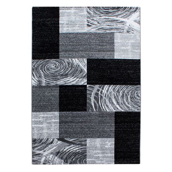 Teppich Kurzflor Drau In Schwarz, Abstrakt Kariert, 240 X 340 Cm-image