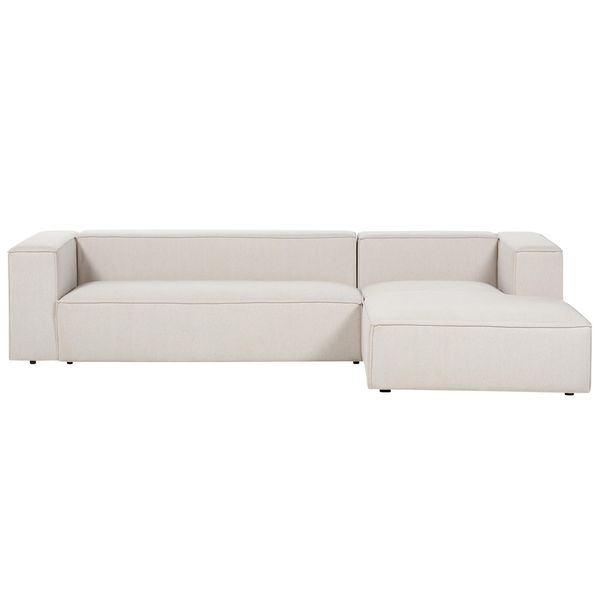 3-SITZER-ECKSOFA Hellbeige Rechtsseitig Vernon-image