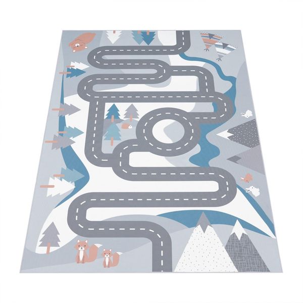 Kinderteppich Waschbar, Mit Wald‑StraßEn-Motiv, Creme, 200 X 290 Cm-image