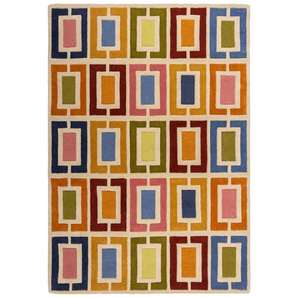 Wollteppich Derwent, Geometrisch, Orange-Bunt, 160 X 230 Cm-image