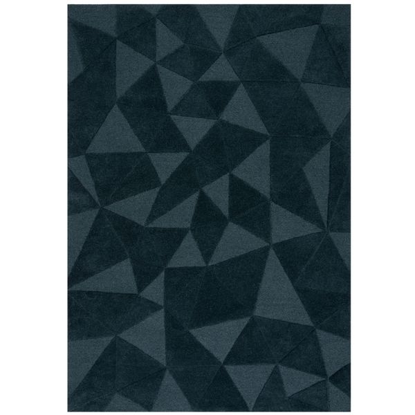 Wollteppich Deben, Geometrisch, Petrol, 160 X 230 Cm-image