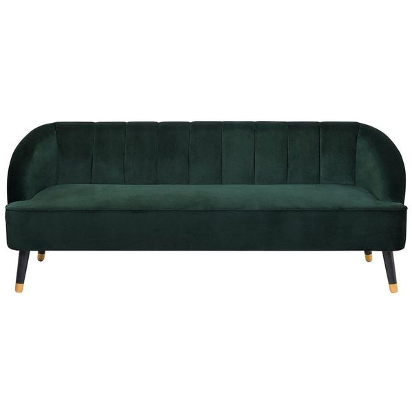 3-SITZER-SOFA Samtstoff SmaragdgrüN Alsvag-image