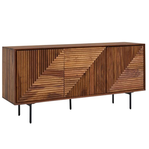 Sideboard – Massivholz/Metall, 148X72X40 Cm, Modern, 3 TüRen-image