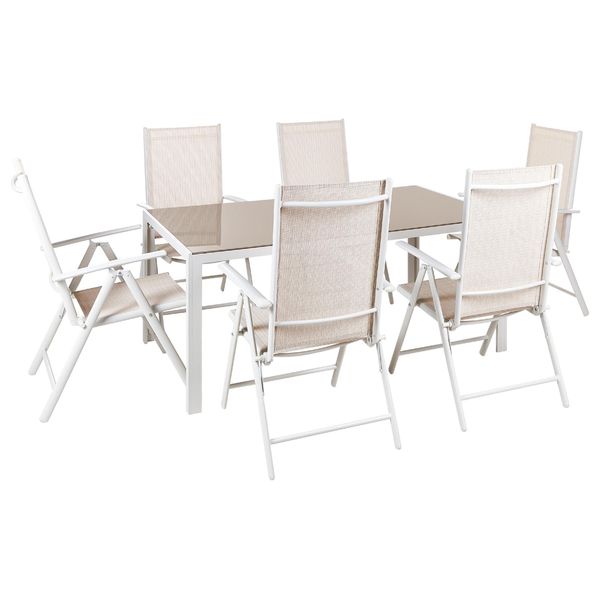 GartenmÖBel Set 6-Sitzer Aluminium Beige Catania-image
