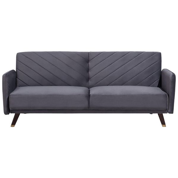 3-SITZER-SCHLAFSOFA Samtstoff Grau Senja-image