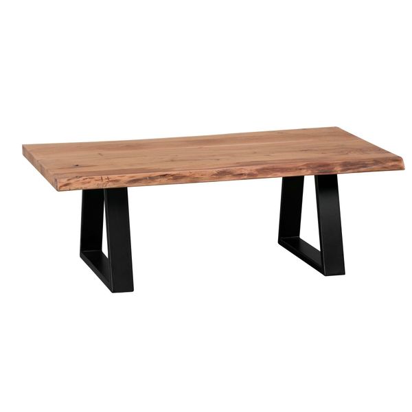 Couchtisch Akazie Massivholz Rechteckig Modern Handgefertigt Einzigartige Maserung-image