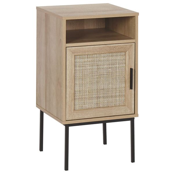 Nachttisch Rattan Heller Holzfarbton Pasco-image
