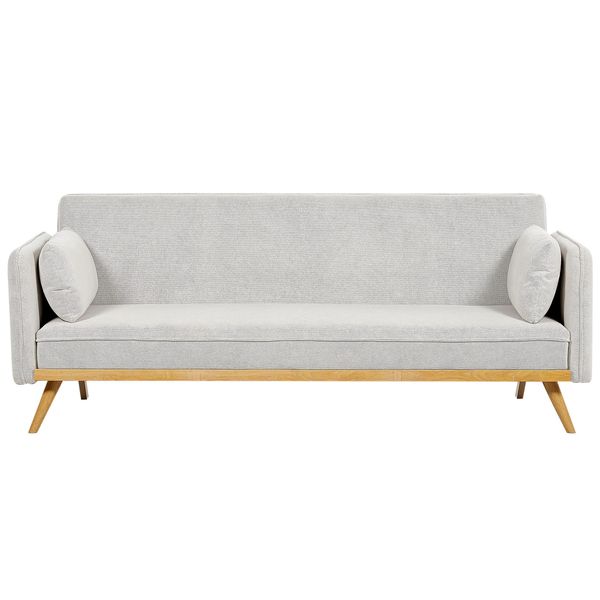 3-SITZER-SCHLAFSOFA Hellgrau/Hellbraun Asaa-image