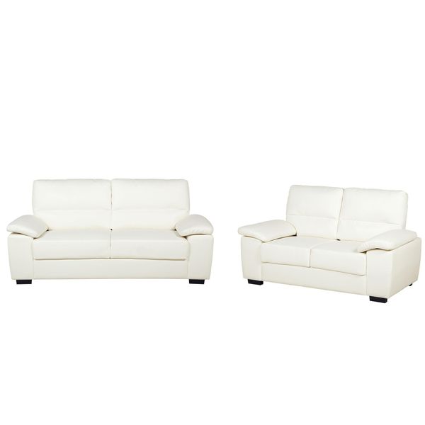 SOFA-SET 5-Sitzer Kunstleder Beige Vogar-image