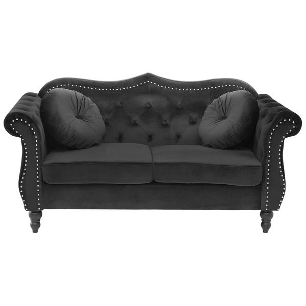 2-SITZER-SOFA Samtstoff Schwarz Skien-image